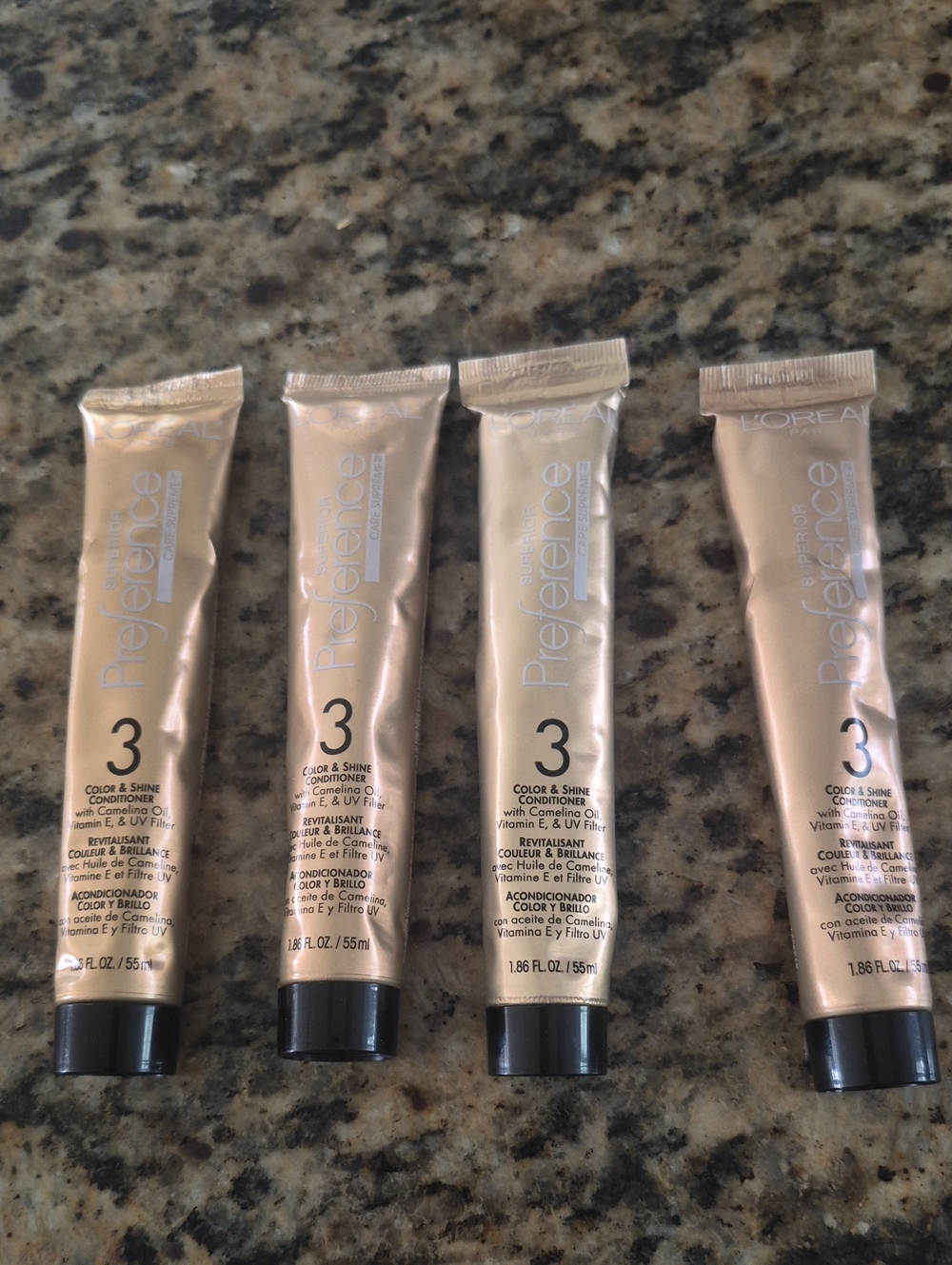 L'Oreal Preference Color & Shine Conditioner Tubes - Beige/Champagne Lot Of 4
